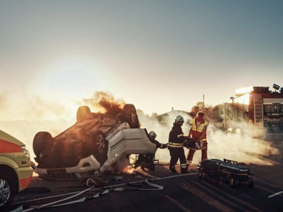 catastrophic injury car crash scene